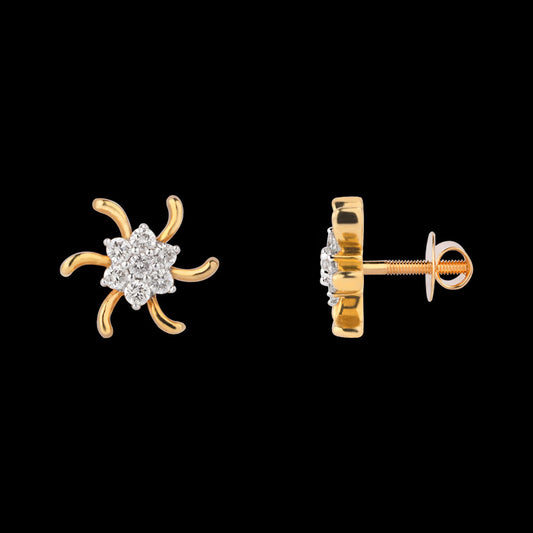 14K Yellow Gold Diamond Earrings - 0.25ct SI-GH