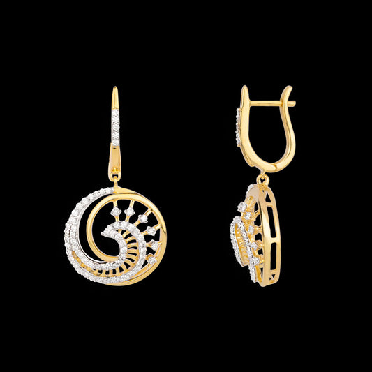 14K Yellow Gold Diamond Earrings - 0.735ct VVS-VS-HI