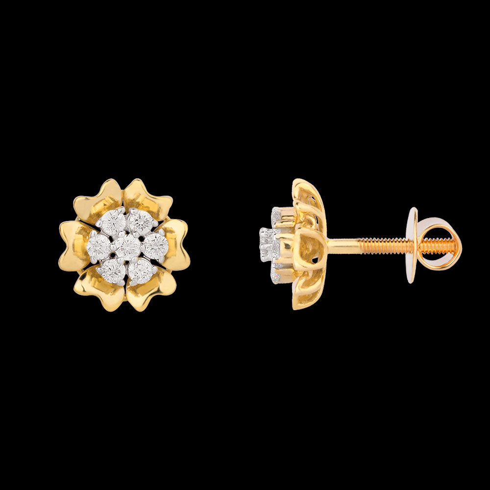 14K Rose Gold Diamond Earrings - 0.37ct VVS-VS-HI