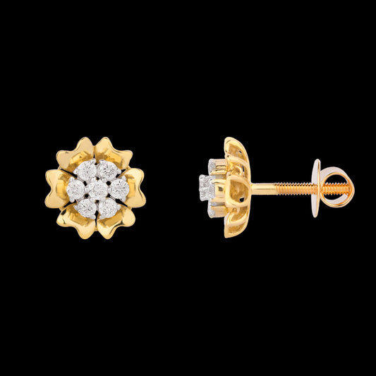 14K Rose Gold Diamond Earrings - 0.37ct VVS-VS-HI