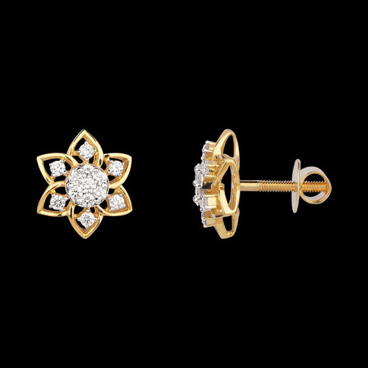 14K Yellow Gold Diamond Earrings - 0.84ct VVS-VS-HI