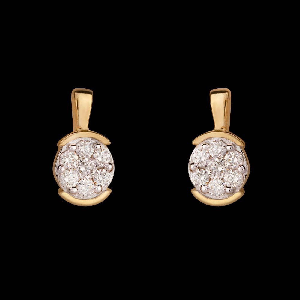 14K Yellow Gold Diamond Earrings - 0.41ct VVS-VS-HI