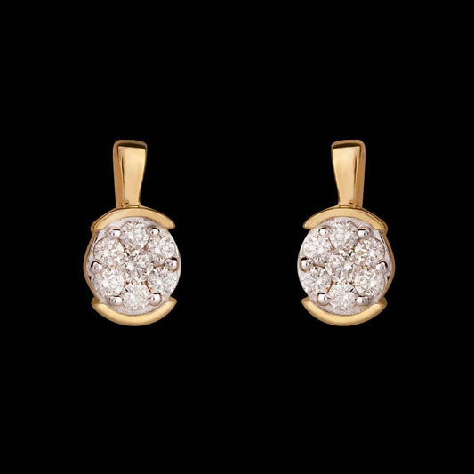 14K Yellow Gold Diamond Earrings - 0.41ct VVS-VS-HI