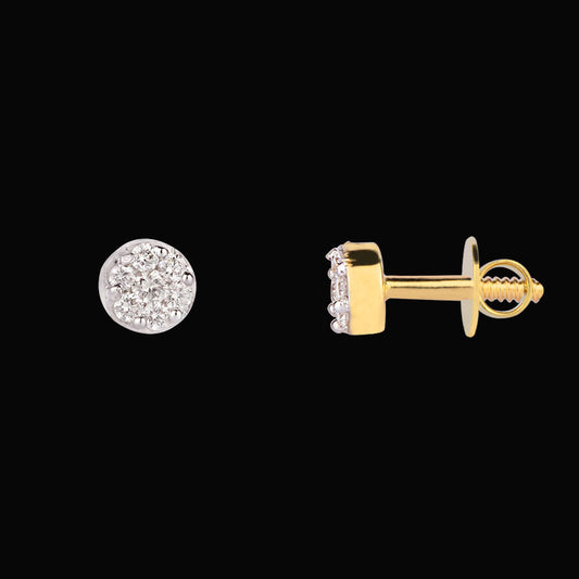 14K Yellow Gold Diamond Earrings - 0.17ct VVS-VS-HI