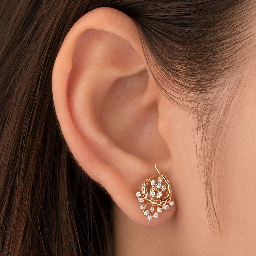 14K Yellow Gold Diamond Earrings - 0.193ct VVS-VS-IJ
