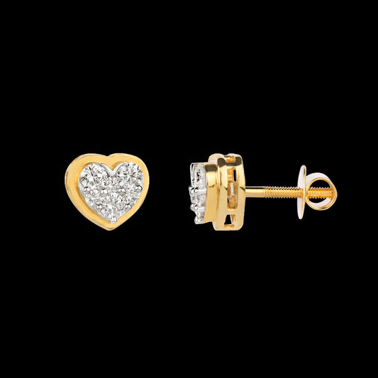 14K Yellow Gold Diamond Earrings - 0.49ct VVS-VS-HI