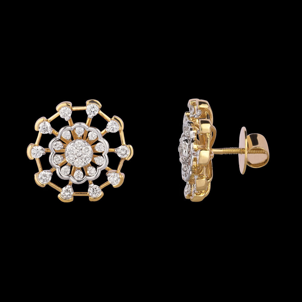 14K Rose Gold Diamond Earrings - 1.14ct VVS-VS-GH