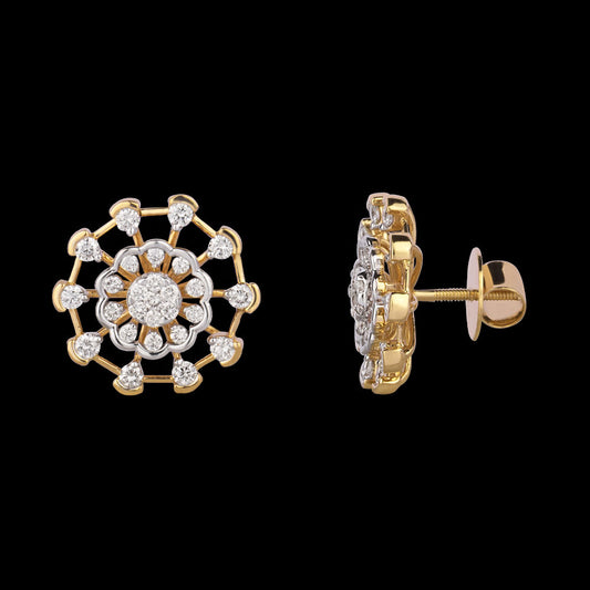 14K Rose Gold Diamond Earrings - 1.14ct VVS-VS-GH