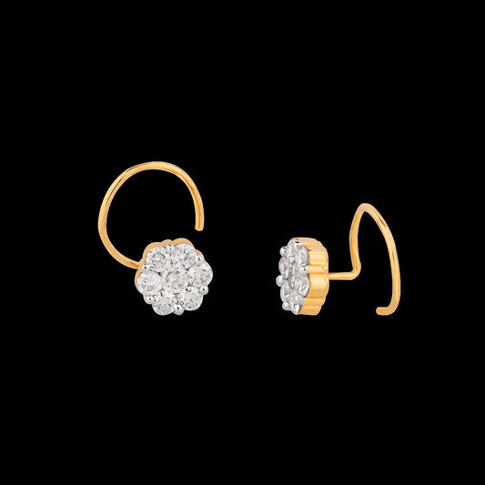 18K Yellow Gold Diamond Nosepin - 0.3ct SI-IJ