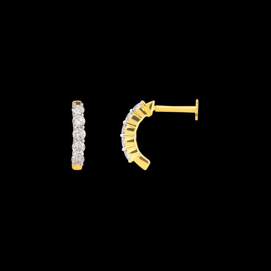 14K Yellow Gold Diamond Nosepin - 0.24ct SI-IJ