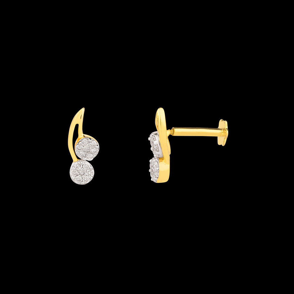 14K Yellow Gold Diamond Nosepin - 0.11ct SI-IJ