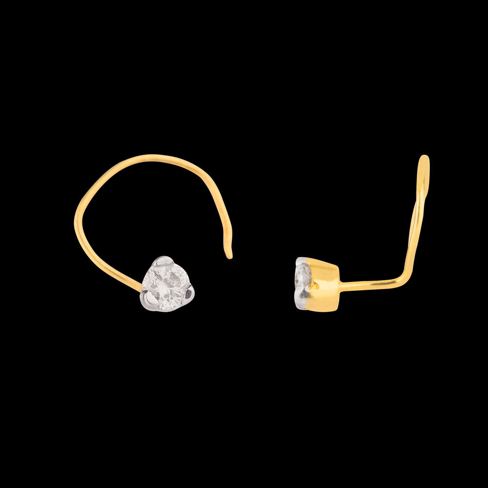 18K Yellow Gold Diamond Nosepin - 0.04ct SI-IJ