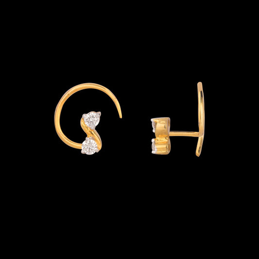 14K Yellow Gold Diamond Nosepin - 0.15ct SI-IJ
