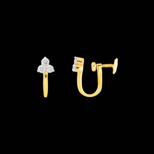 14K Yellow Gold Diamond Nosepin - 0.06ct SI-IJ