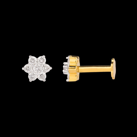 18K Yellow Gold Diamond Nosepin - 0.269ct VVS-GH