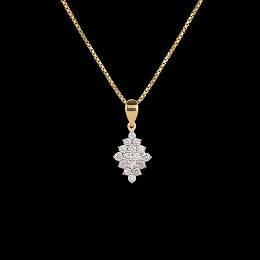 18K Yellow Gold Diamond Pendant - 0.446ct VS-GH