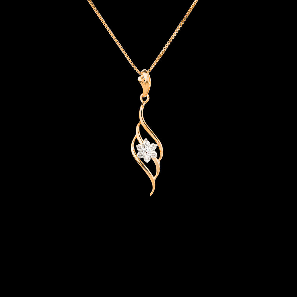 14K Yellow Gold Diamond Pendant - 0.14ct SI-IJ
