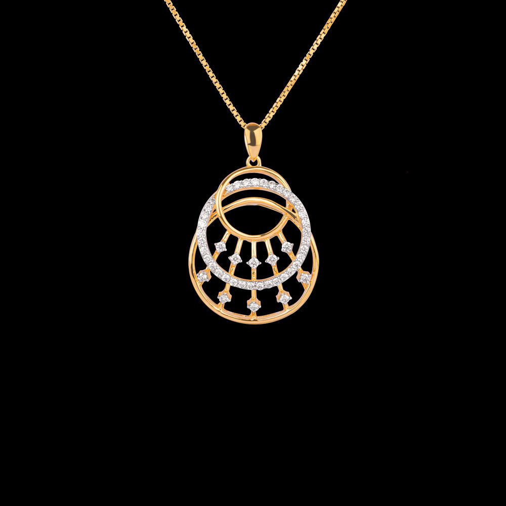 18K Rose Gold Diamond Pendant - 0.47ct VVS-VS-GH