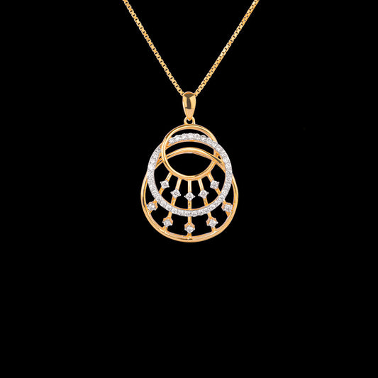 18K Rose Gold Diamond Pendant - 0.47ct VVS-VS-GH