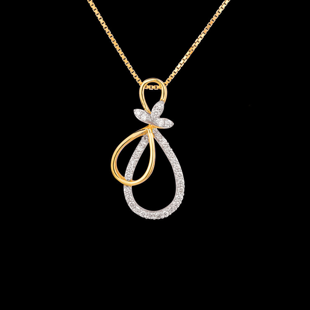 14K Rose Gold Diamond Pendant - 0.422ct VVS-VS-GH