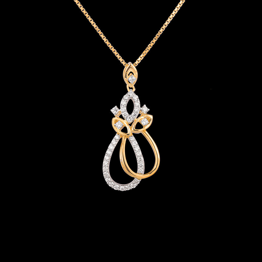 14K Rose Gold Diamond Pendant - 0.38ct VVS-VS-GH