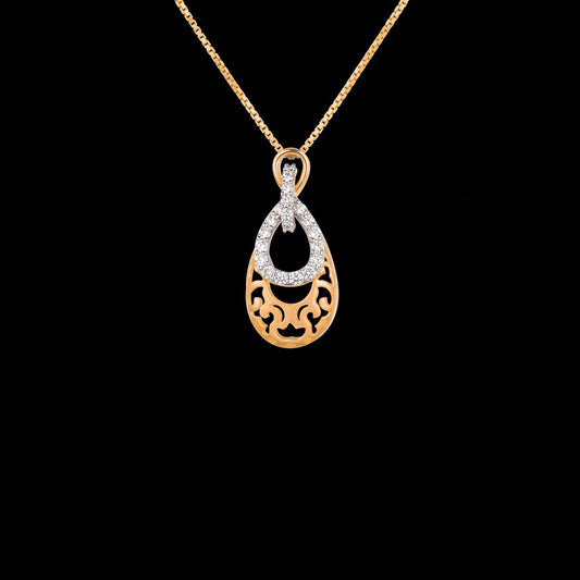 14K Rose Gold Diamond Pendant - 0.39ct VVS-VS-GH