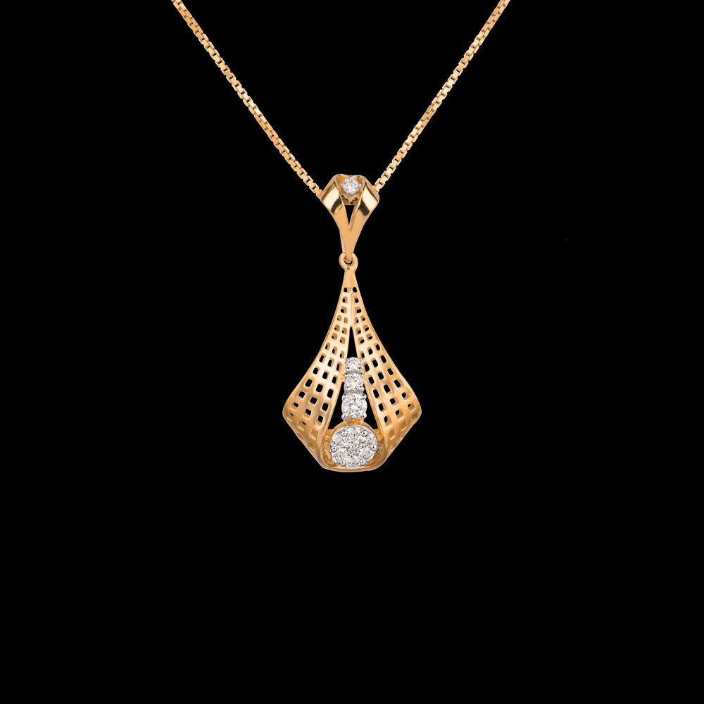 14K Rose Gold Diamond Pendant - 0.31ct VVS-VS-GH