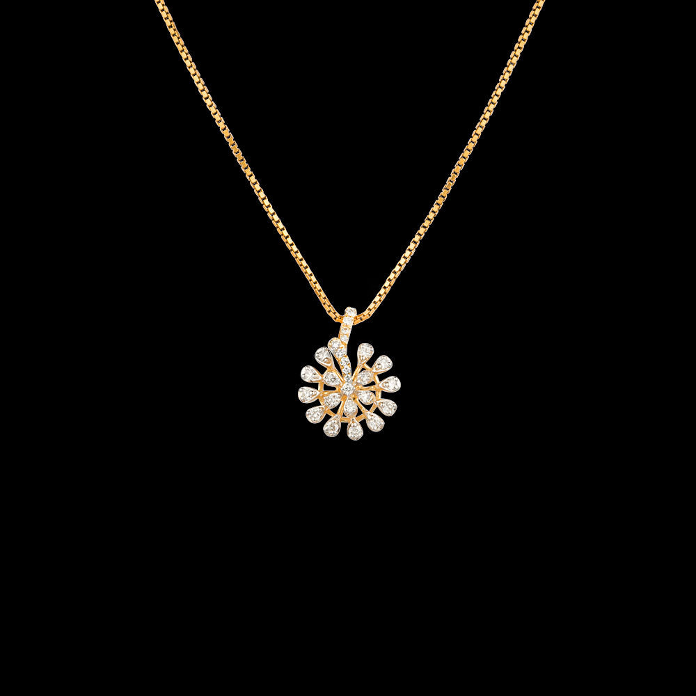 14K Yellow Gold Diamond Pendant - 0.25ct VS-SI-HI