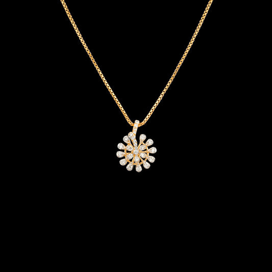 14K Yellow Gold Diamond Pendant - 0.25ct VS-SI-HI