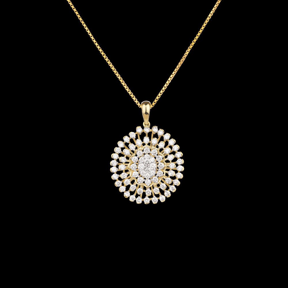14K Yellow Gold Diamond Pendant - 1.323ct VVS-VS-HI