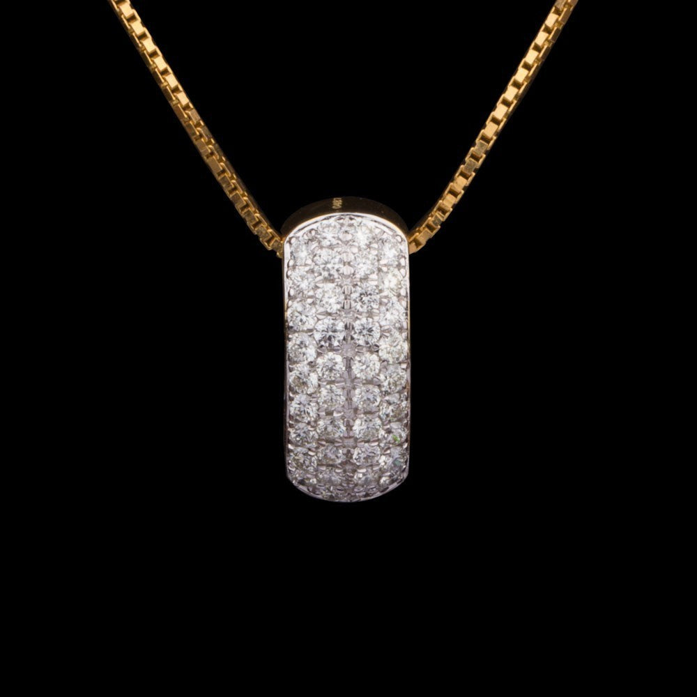 14K Yellow Gold Diamond Pendant - 0.52ct SI-IJ