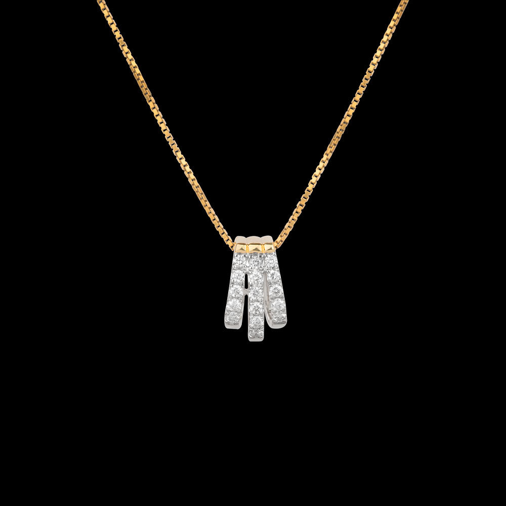 14K Yellow Gold Diamond Pendant - 0.29ct SI-IJ