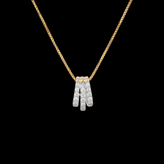 14K Yellow Gold Diamond Pendant - 0.29ct SI-IJ