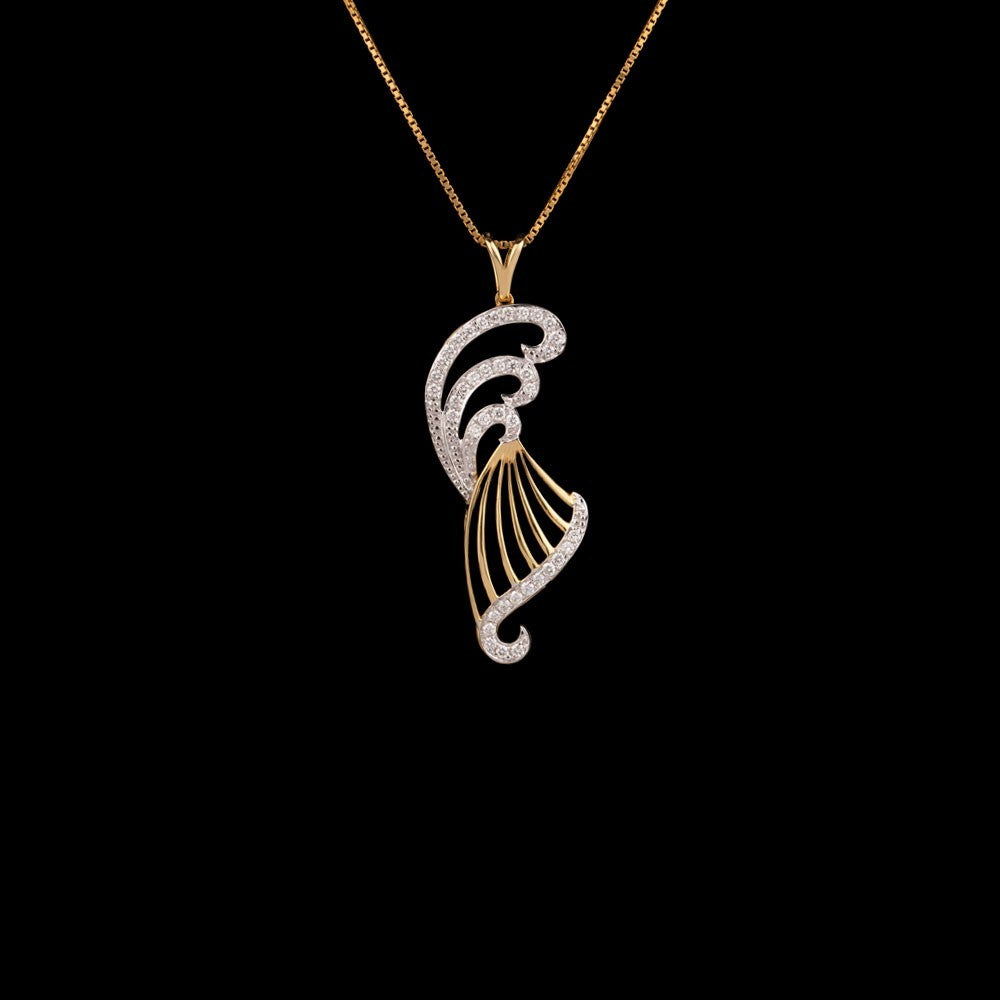14K Yellow Gold Diamond Pendant - 0.53ct VVS-VS-GH