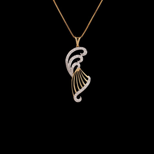 14K Yellow Gold Diamond Pendant - 0.53ct VVS-VS-GH