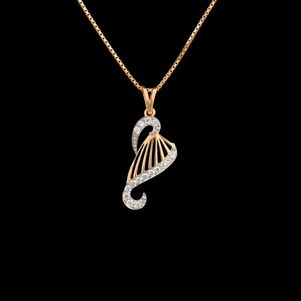 14K Yellow Gold Diamond Pendant - 0.25ct SI-IJ