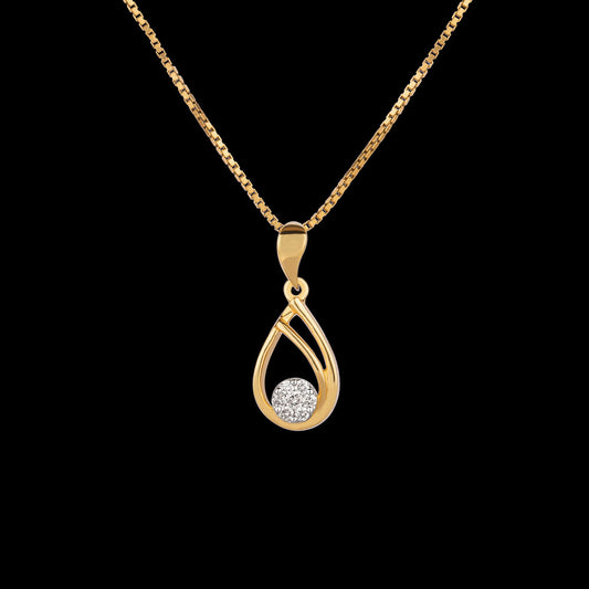 14K Yellow Gold Diamond Pendant - 0.1ct SI-IJ