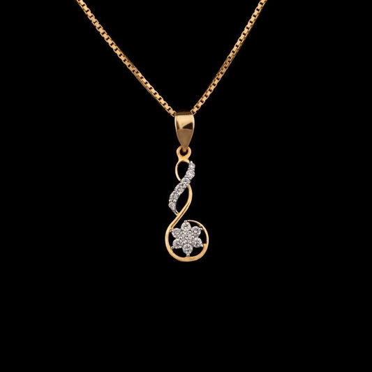 14K Yellow Gold Diamond Pendant - 0.14ct SI-IJ