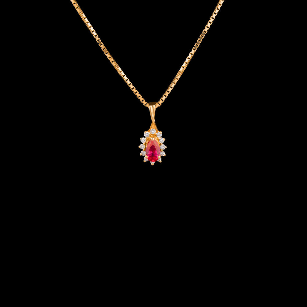 14K Yellow Gold Diamond Pendant - 0.09ct SI-IJ