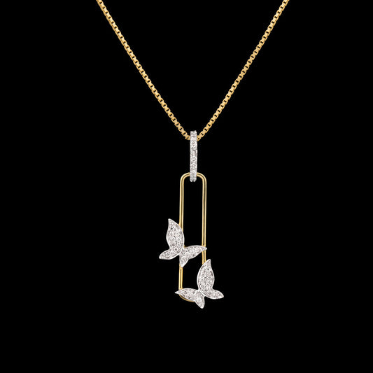 14K Yellow Gold Diamond Pendant - 0.06ct SI-IJ