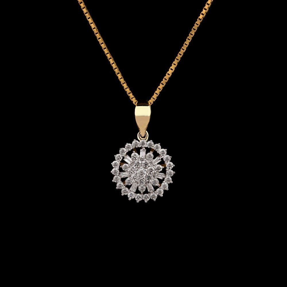 14K Yellow Gold Diamond Pendant - 0.47ct VS-SI-GH