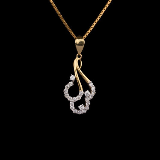 14K Yellow Gold Diamond Pendant - 0.3ct SI-IJ