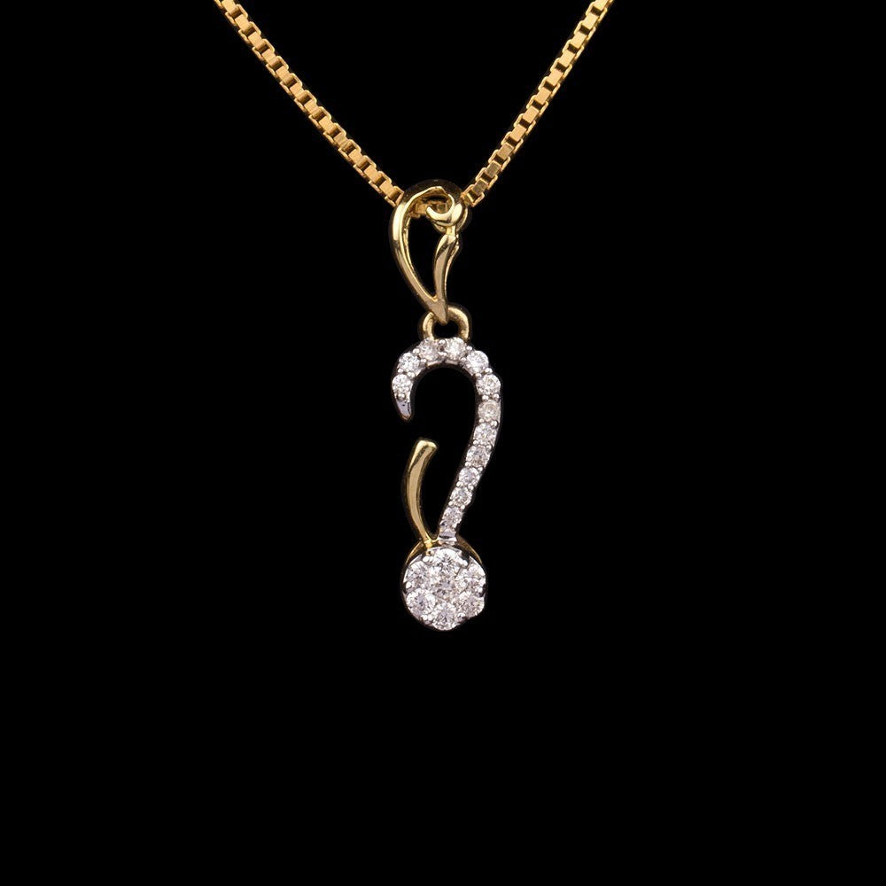 14K Yellow Gold Diamond Pendant - 0.12ct SI-IJ