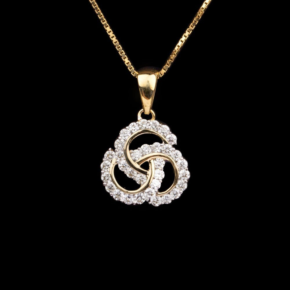 14K Yellow Gold Diamond Pendant - 0.51ct SI-IJ