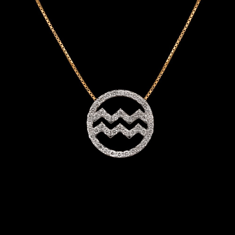 14K Yellow Gold Diamond Pendant - 0.34ct SI-IJ