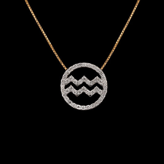 14K Yellow Gold Diamond Pendant - 0.34ct SI-IJ