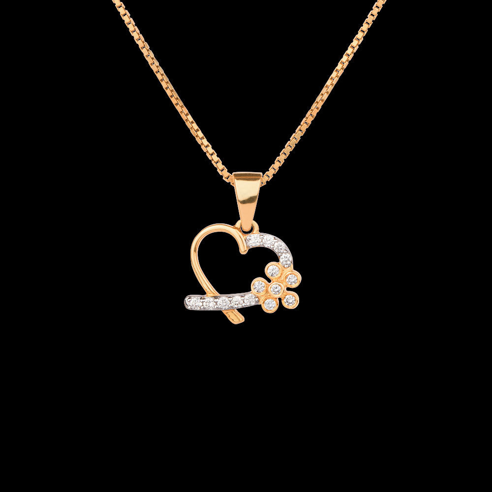 18K Yellow Gold Diamond Pendant - 0.169ct VVS-VS-GH