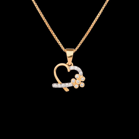 18K Yellow Gold Diamond Pendant - 0.169ct VVS-VS-GH