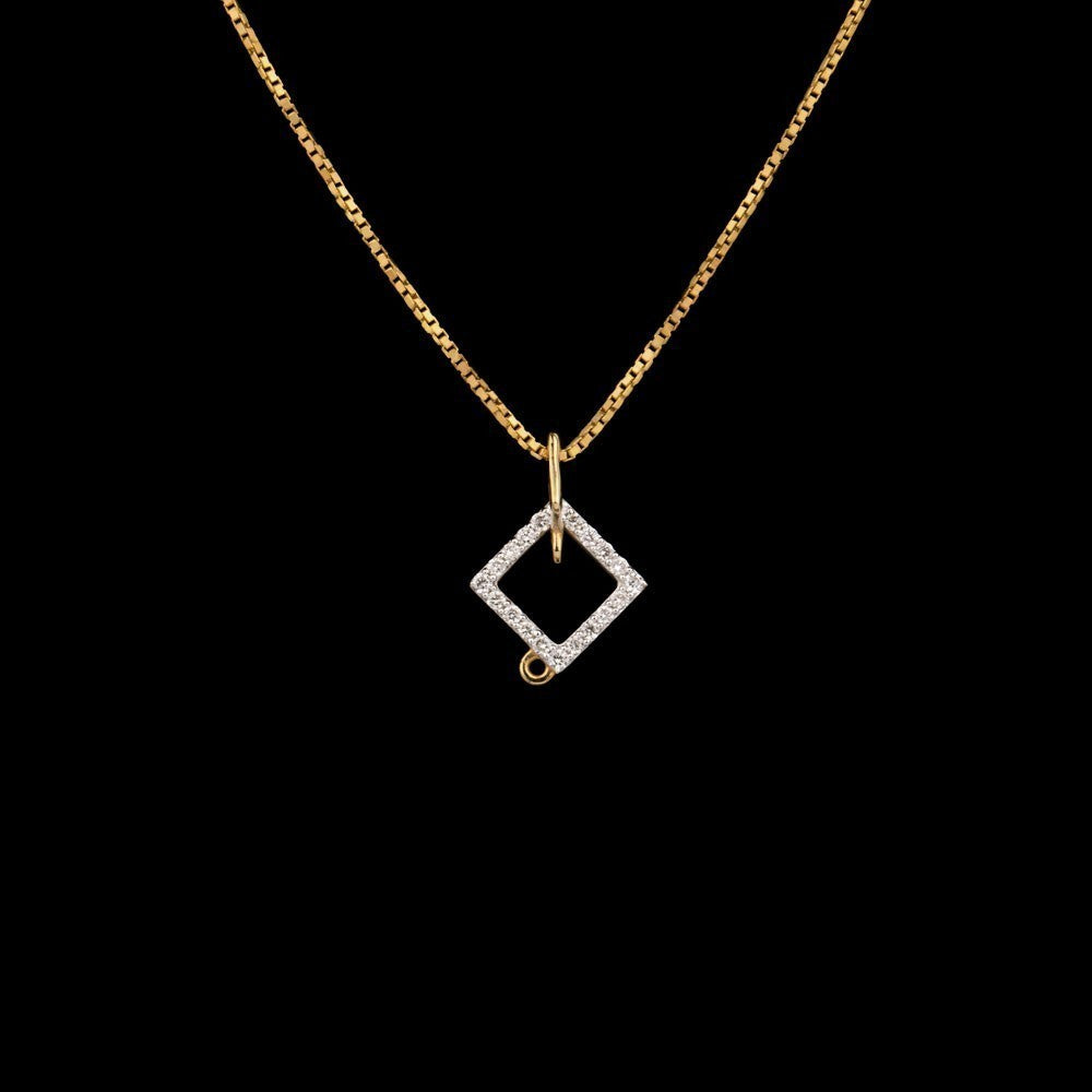 14K Yellow Gold Diamond Pendant - 0.16ct SI-IJ
