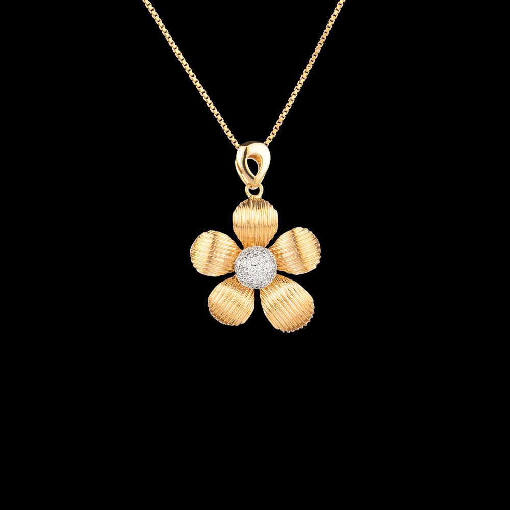 18K Yellow Gold Diamond Pendant - 0.55ct VVS-VS-GH